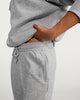 image 1 of F&F Active Cotton Rich Drawstring Cuffed Joggers in Grey Marl