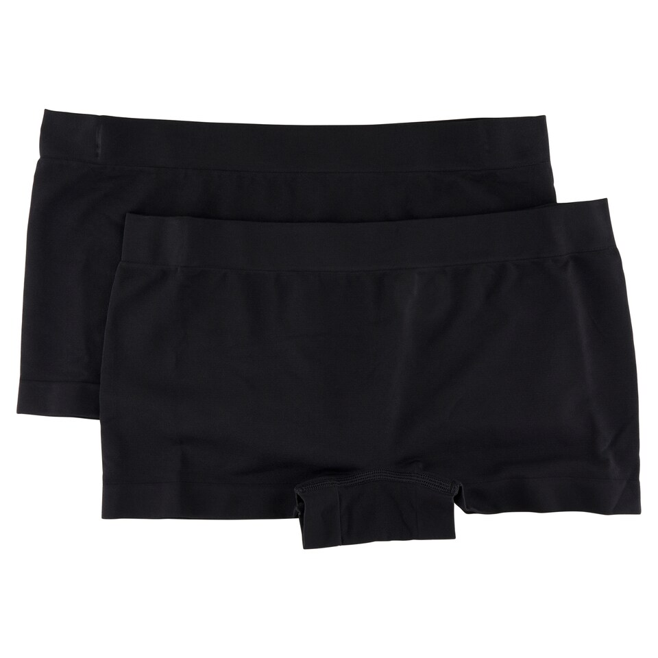 image 1 of F&F 2 Pack Brief Seamfree Short Black XL