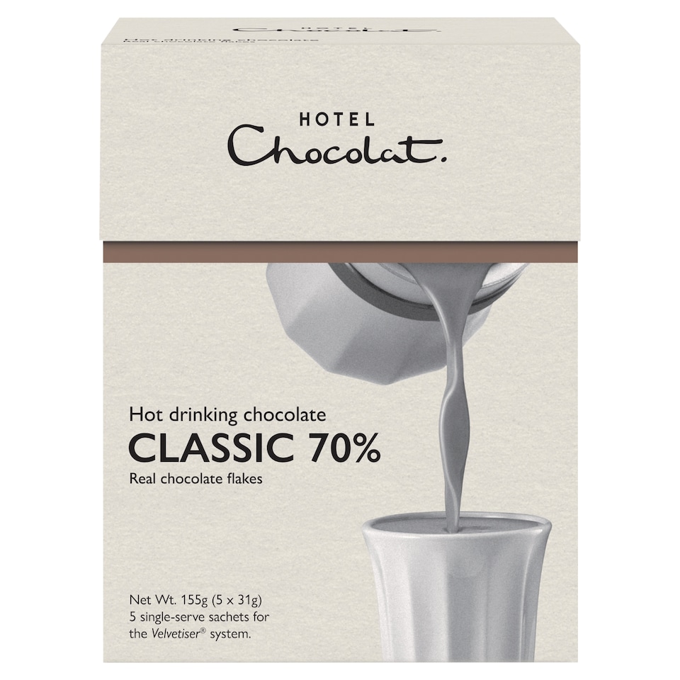 Hotel Chocolat Hot Drinking Chocolate Classic 70% 5 x 31g