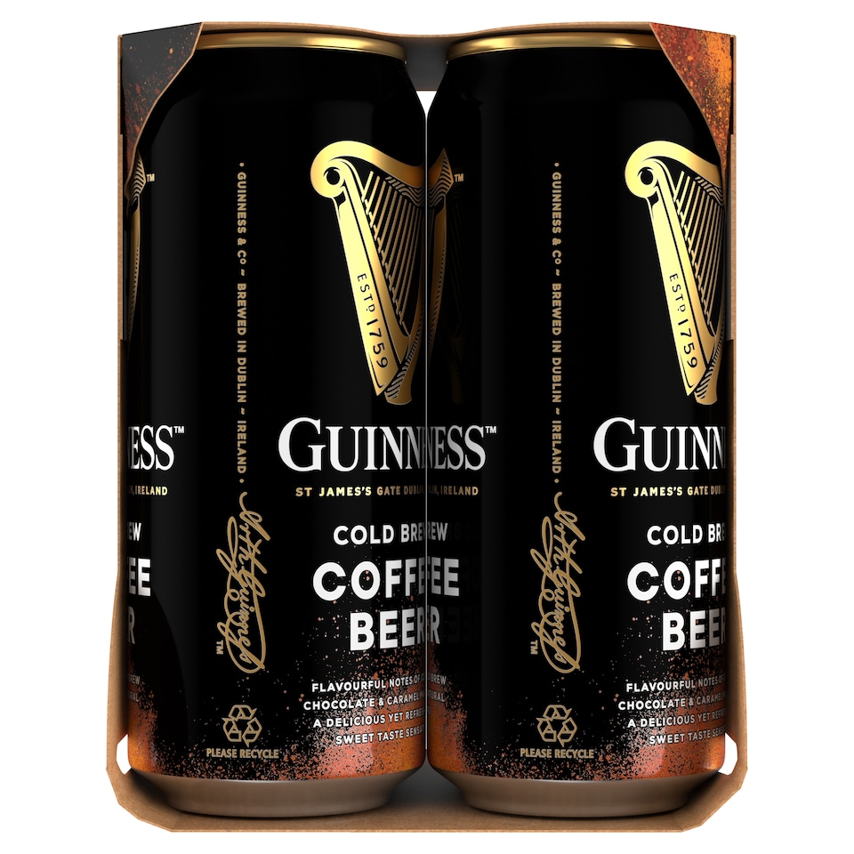 image 1 of Guinness Cold Brew Coffee Stout Beer Can 4% Vol 4x440ml
