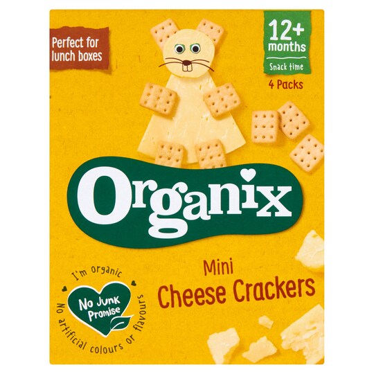 Organix Mini Cheese Cracker 4 X 20G Tesco Groceries