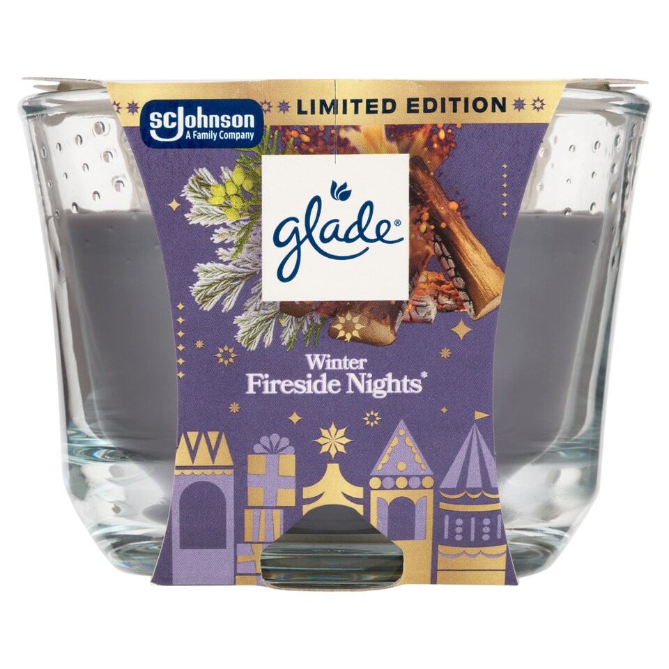 Obrázek 1 pro produkt Glade Maxi Winter Fireside Nights parfémovaná svíčka 204g