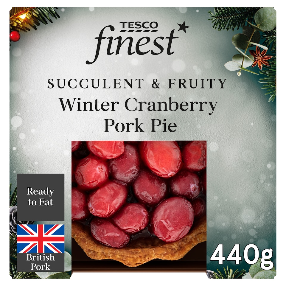 Tesco Finest Winter Cranberry Pork Pie 440g