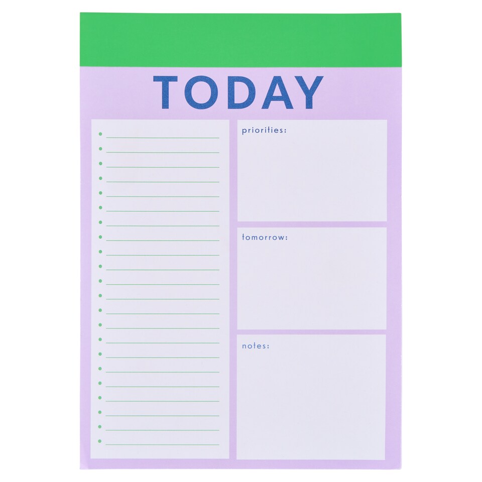 Tesco Block Fun B5 Daily List Pad