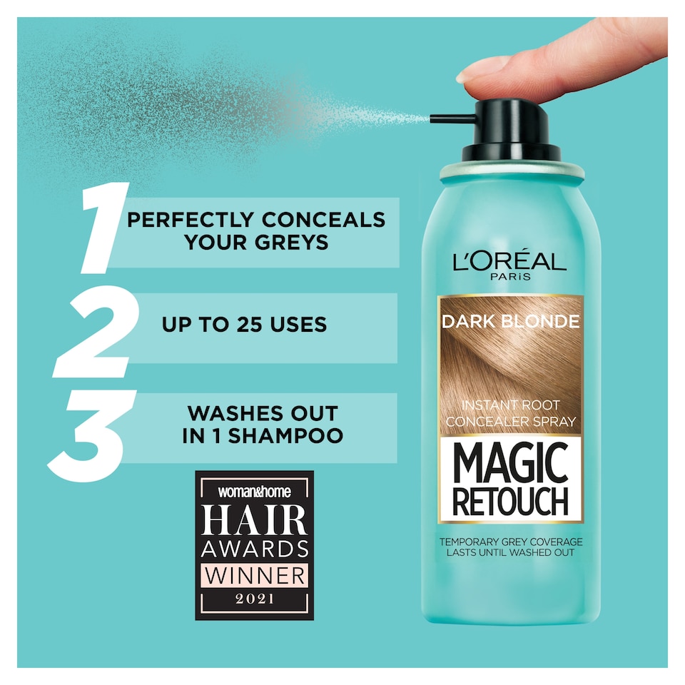 image 1 of L'Oreal Paris Magic Retouch Instant Root Concealer Spray Dark Blonde 75ml