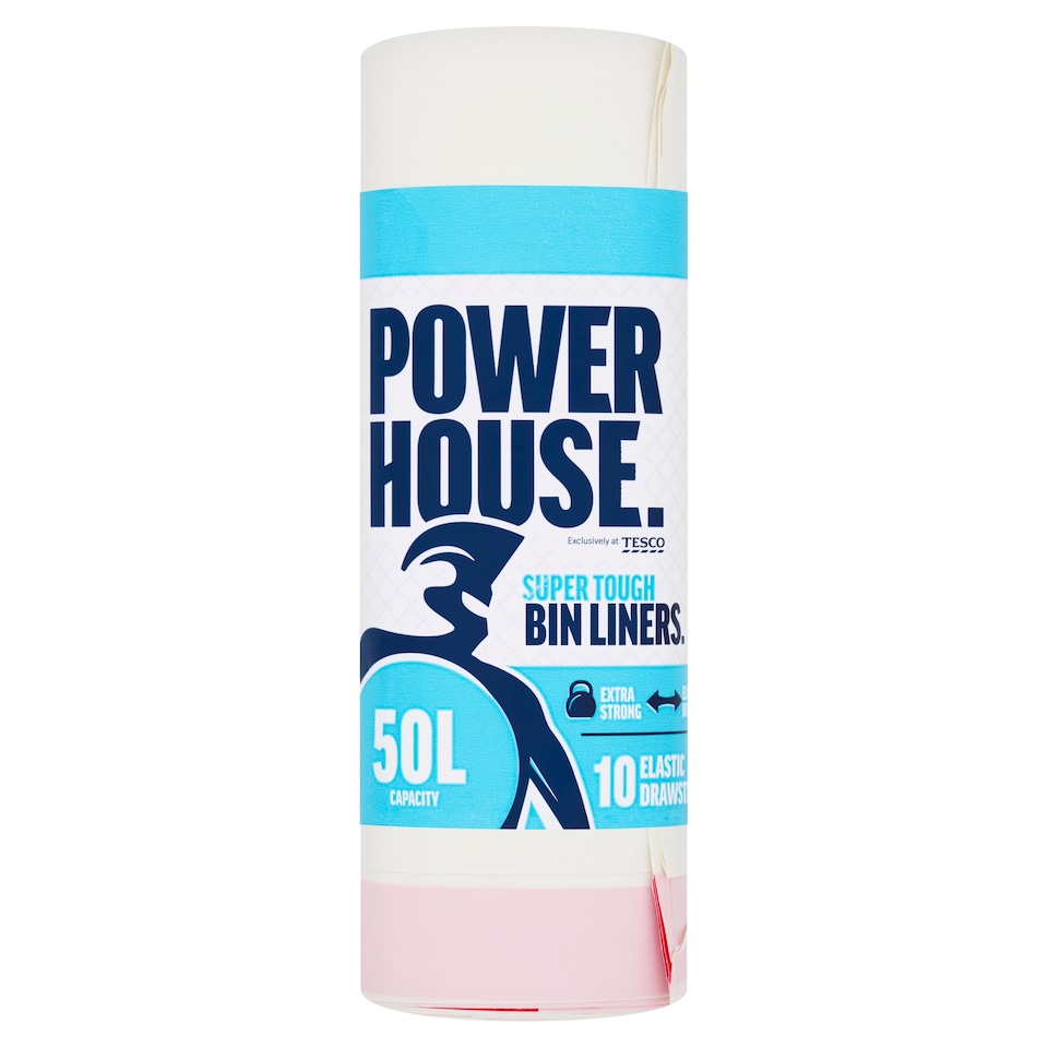 Power House 10 Super Tough Bin Liners 50L
