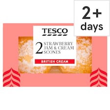 Tesco 2 Strawberry Jam & Cream Scones