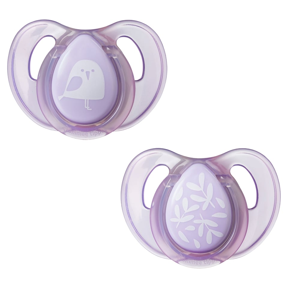 image 1 of Tommee Tippee Every Day Essential Natural Latex Soothers, 6-18m, Pack of 2