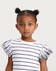 image 5 of F&F Girls 3-Pack Broderie Sleeve T-Shirts in Multi Blue