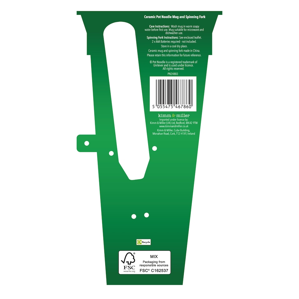 image 1 of Pot Noodle Chicken & Mushroom Cup And Spinning Fork Gift Set