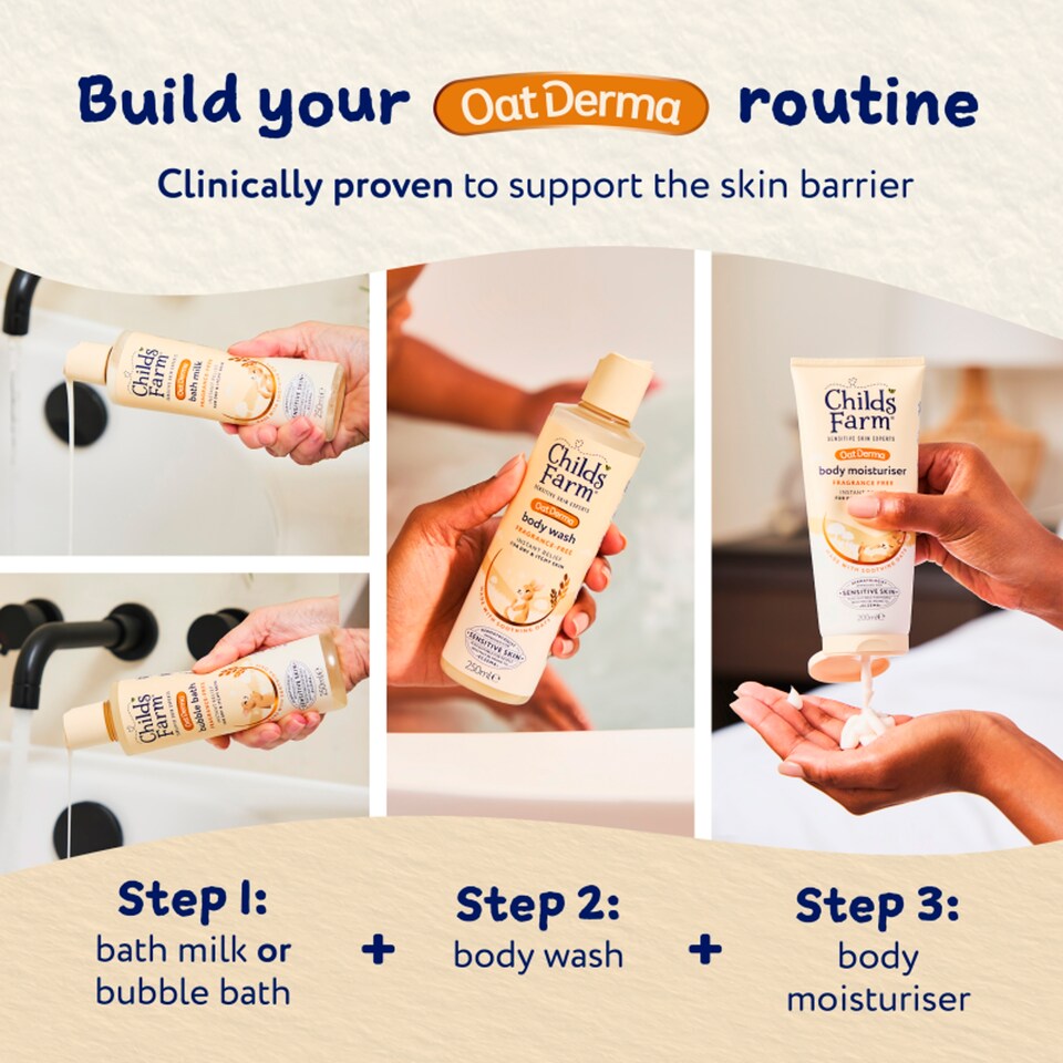 image 1 of Childs Farm OatDerma Bubble Bath Fragrance-Free 250ml