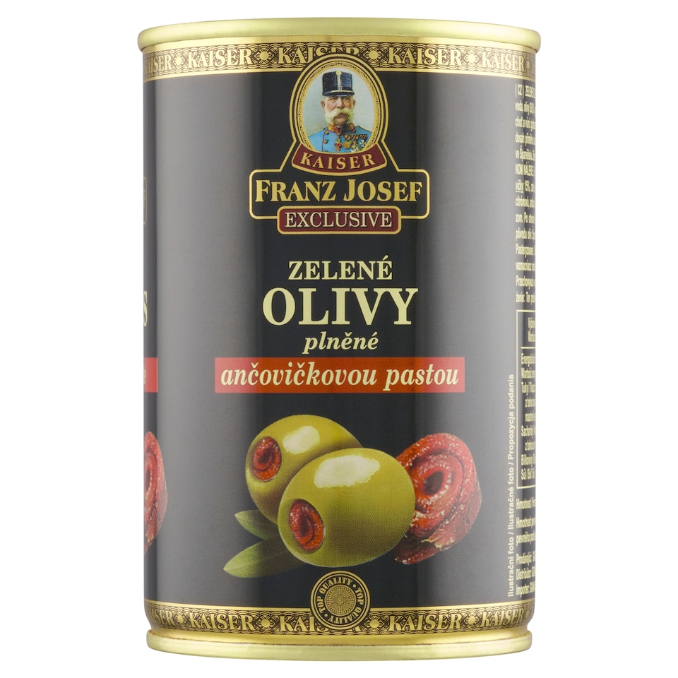 image 1 of Franz Josef Kaiser Exclusive Green Olives Stuffed with Anchovy Paste 300 g