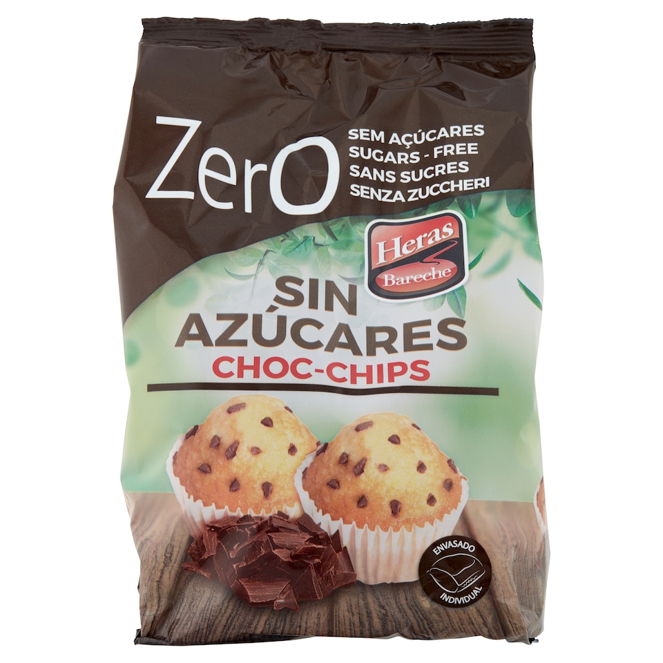 image 1 of Heras Bareche Mini Muffin with Chocolate Pieces & Sweetener, without Added Sugar 7 x 32,14 g (225 g)