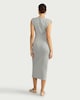 image 3 of F&F Sleeveless Ruched Side Midi Dress in Grey