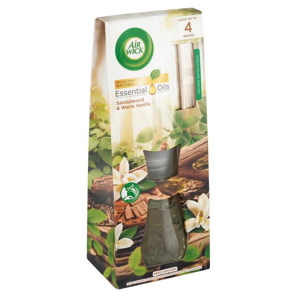 image 1 of Air Wick Essential Oils Reed Diffuser Sandaleood & Warm Vanilla 30ml