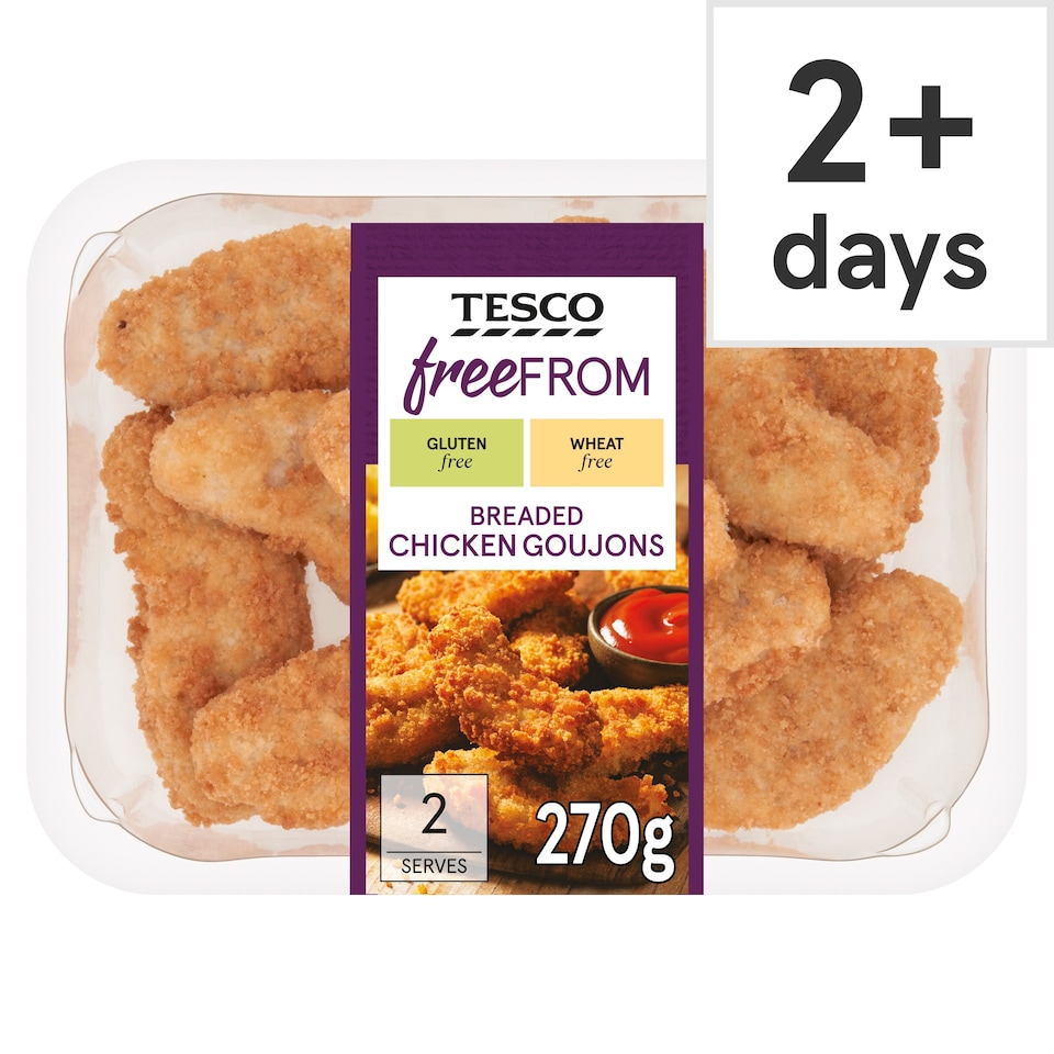 Tesco Free From Breaded Chicken Goujons 270g