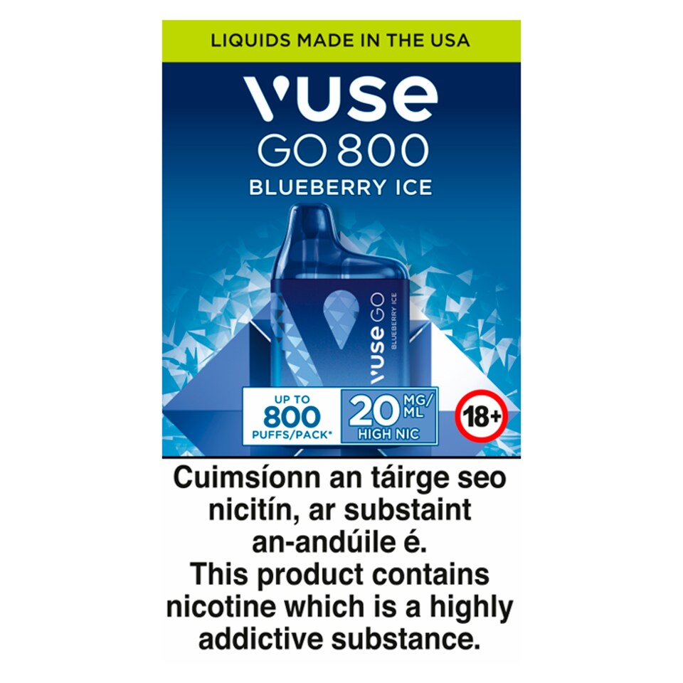 Vuse Go 800 Disposable Blueberry Ice Vape 20Ml/Ml
