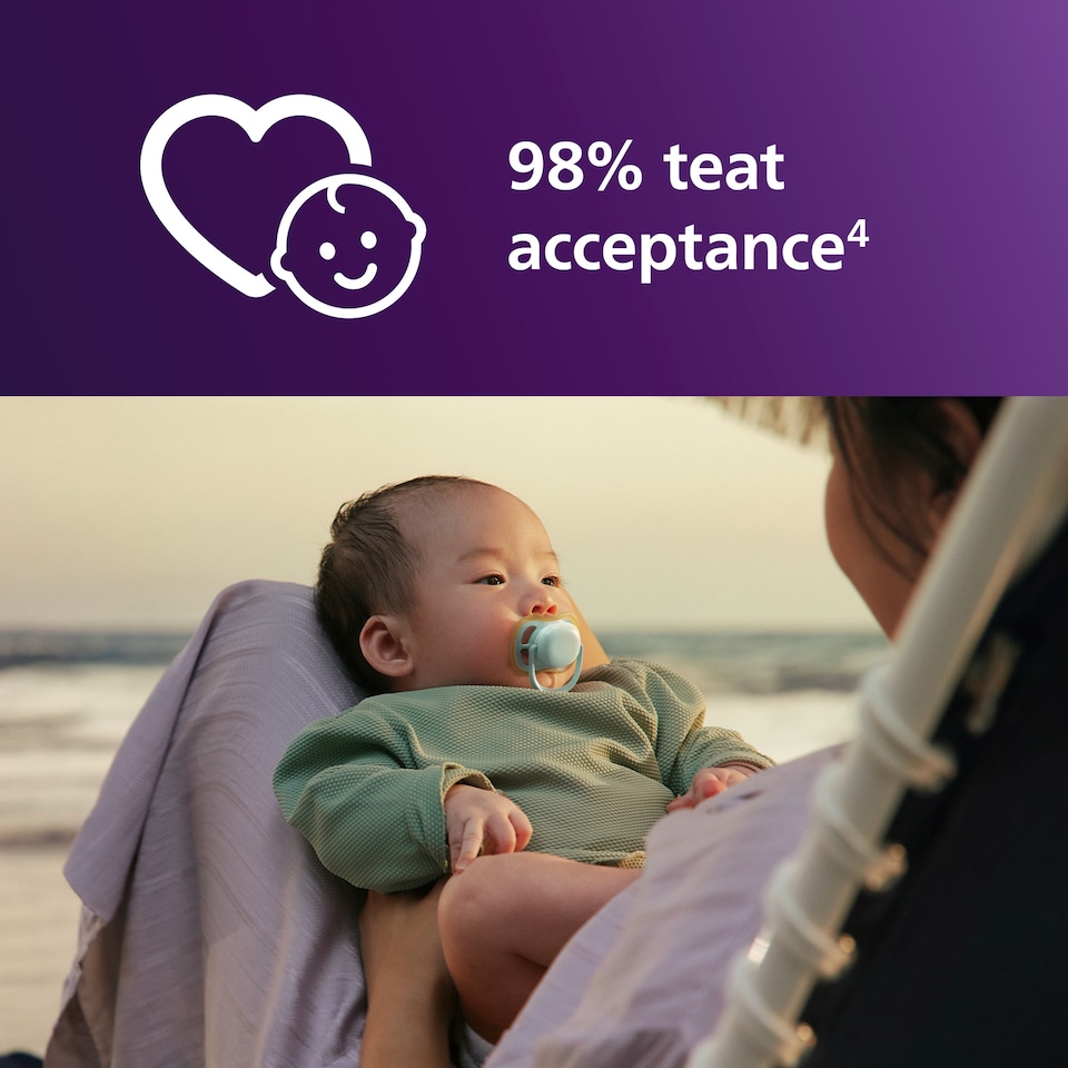 image 1 of Philips Avent Ultra Air Night Time Soother 0-6 months 2 pack