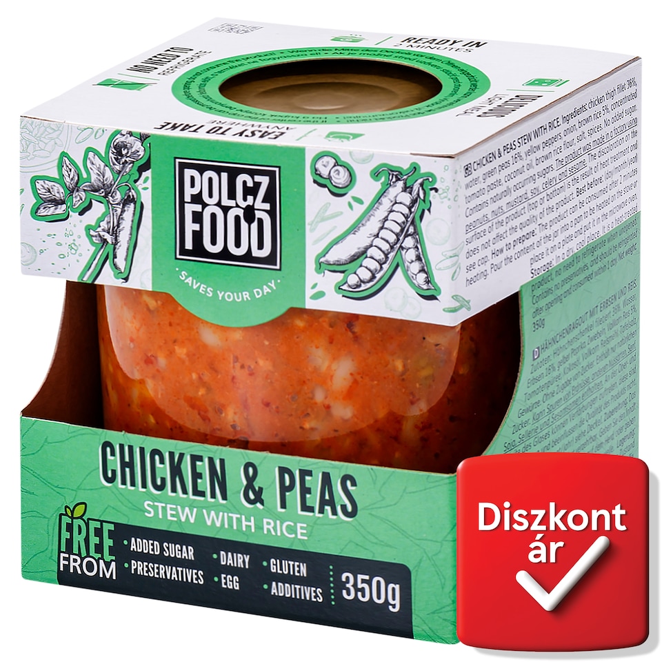 Polcz zöldborsós csirke rizzsel 350 g