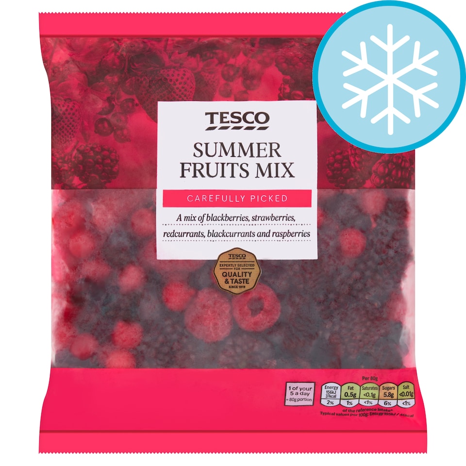 Tesco Frozen Summer Fruits Mix 500G