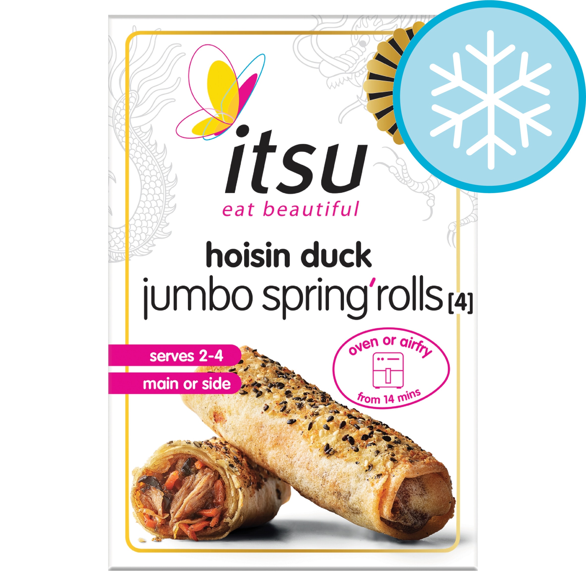 itsu 4 hoisin duck jumbo spring roll 300g