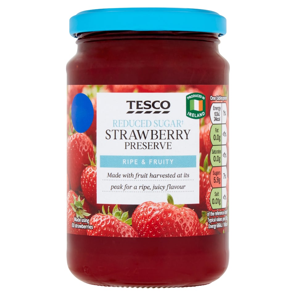 Tesco Reduced Sugar Strawberry Preserve 320G