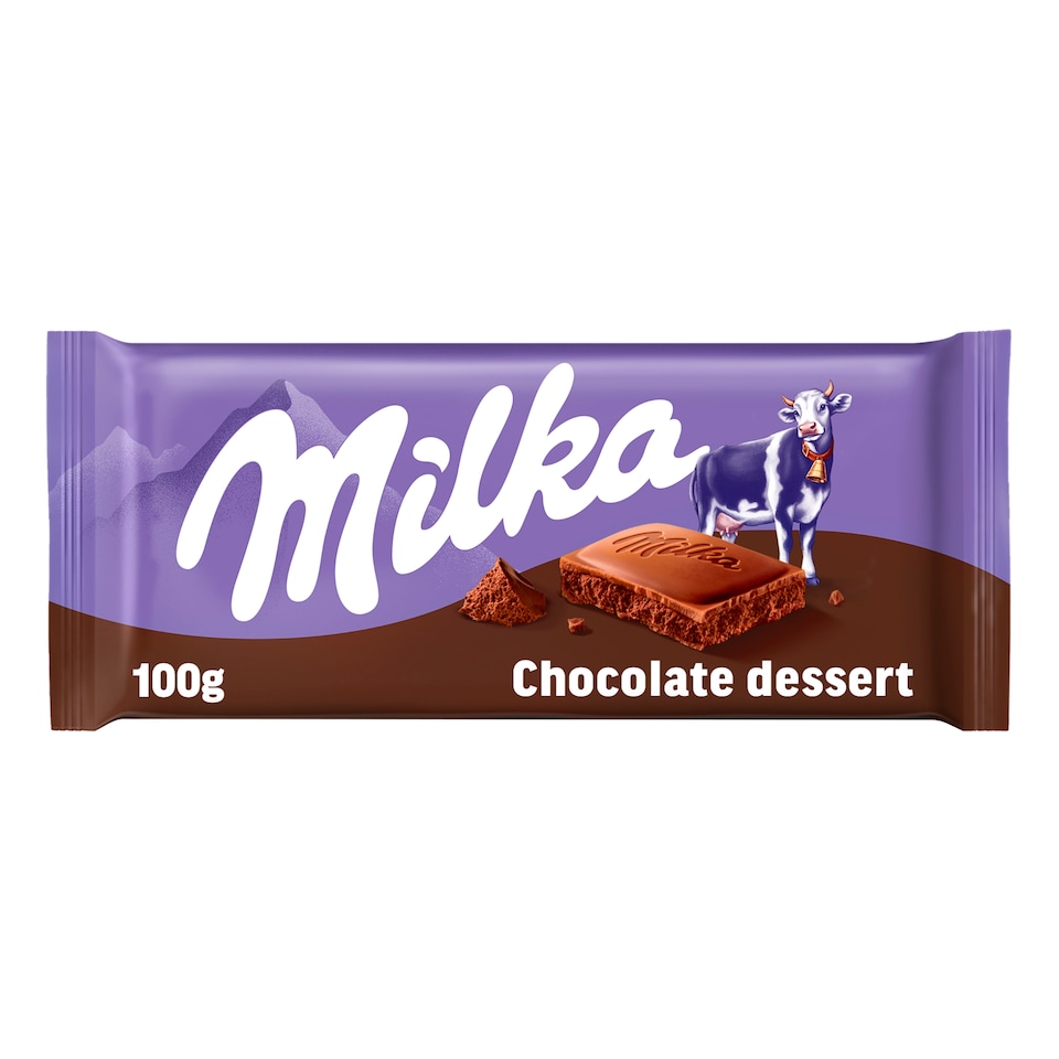 Obrázek 1 pro produkt Milka Chocolate Dessert mléčná čokoláda z alpského mléka plněná našlehanou kakaovou náplní 100 g