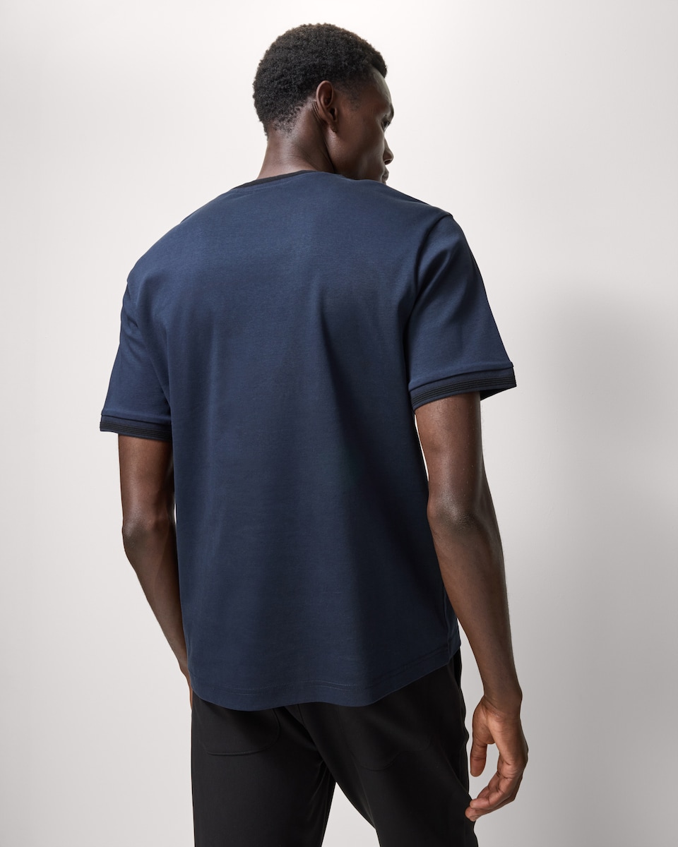 image 1 of F&F Pure Cotton Smart T-Shirt in Navy