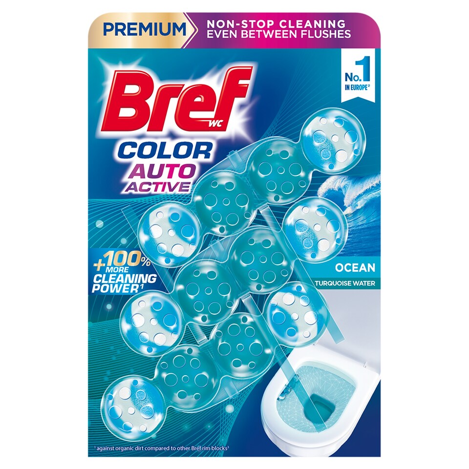 Bref Color Auto Active Ocean Solid Toilet Block 3 x 50 g