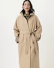 image 2 of F&F Check Reversible Trench Coat in Multi Brown