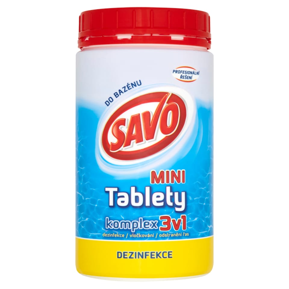 Obrázek 1 pro produkt Savo do bazénu Chlorové tablety MINI komplex 3v1 0,8kg