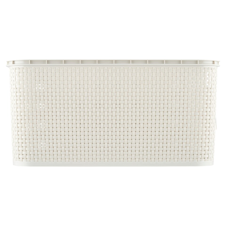 BranQ Antique White Rattan Basket 19 L