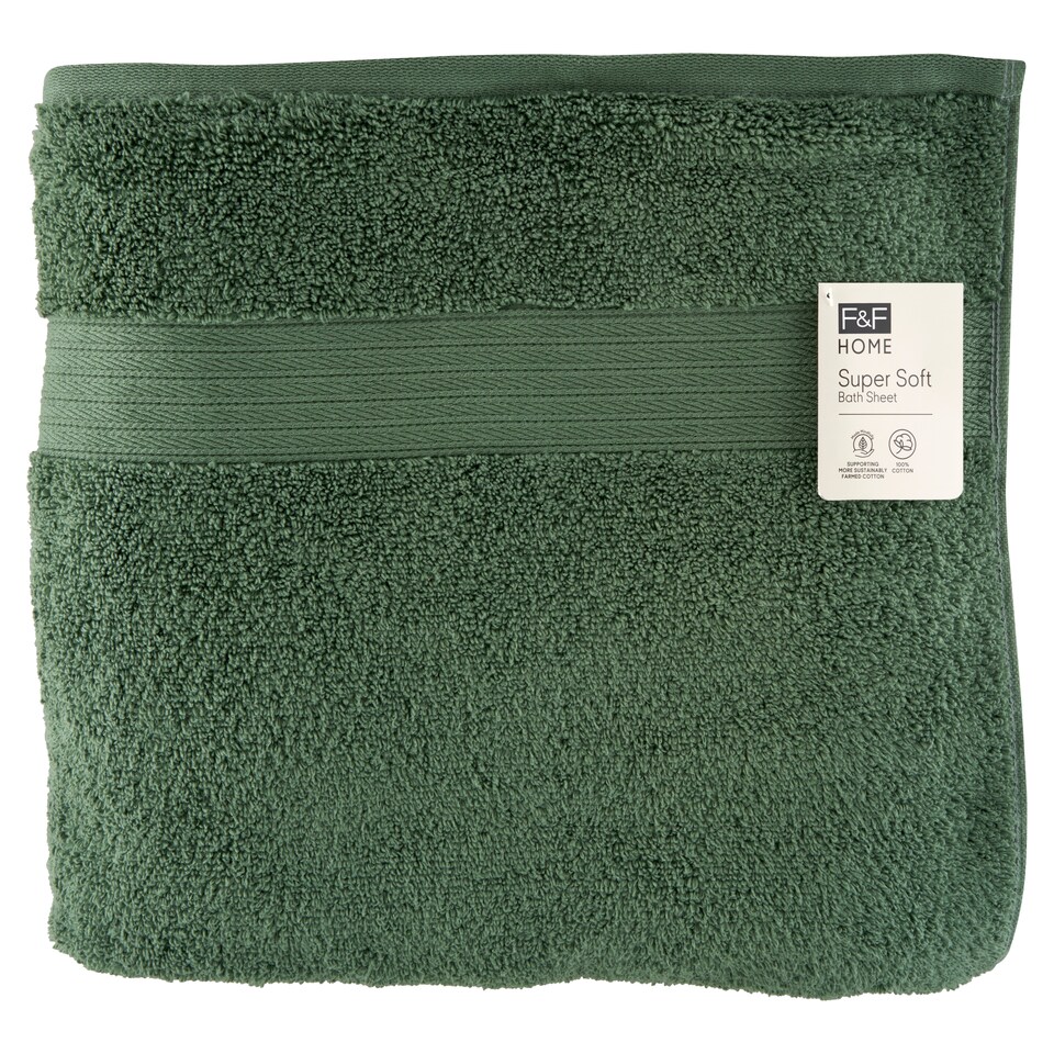 F&F Home Super Soft Bottle Green fürdőlepedő 100 cm x 150 cm