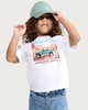 image 2 of F&F Boys Pure Cotton Adventure Awaits T-Shirt in Cream