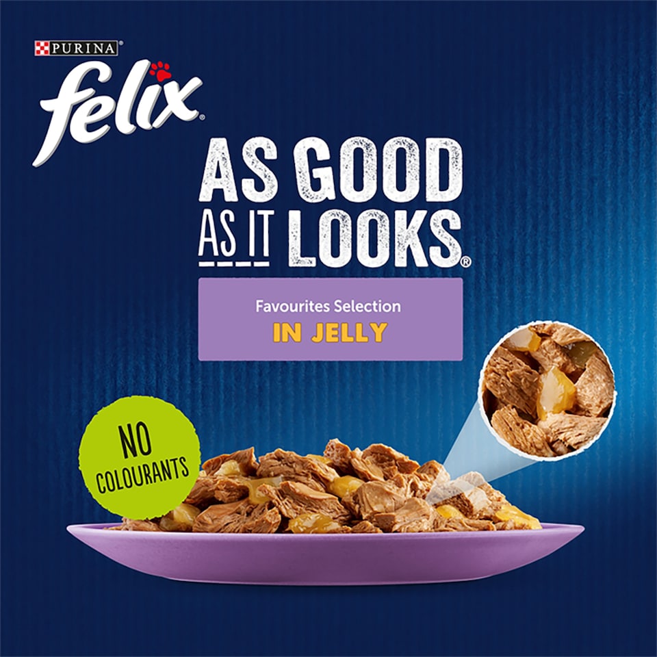 image 1 of Purina Felix Meat & Fish Cat Food 80X100g