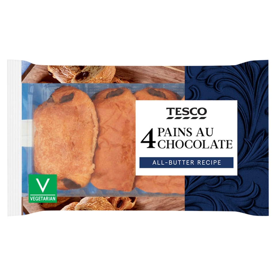 Tesco All Butter Pain Au Chocolat 4 Pack