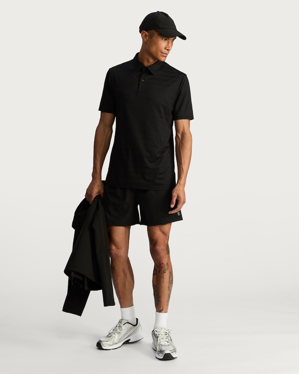 image 1 of F&F Active Elasticated Waistband Running Shorts in Black