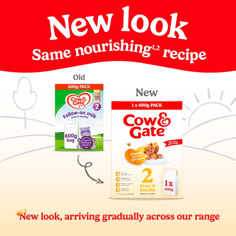 image 1 of Cow & Gate 2 Follow On Baby Milk Formula Powder 6-12 Months 600g