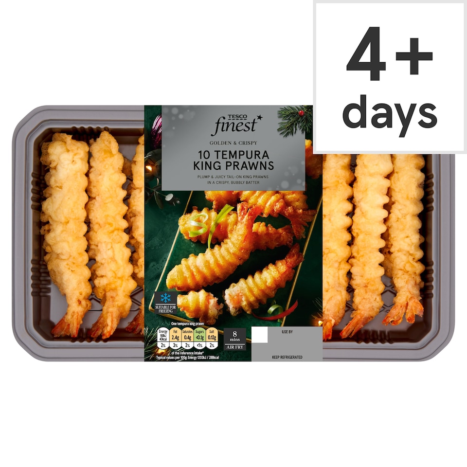 Tesco Finest 10 Tempura King Prawns 175G