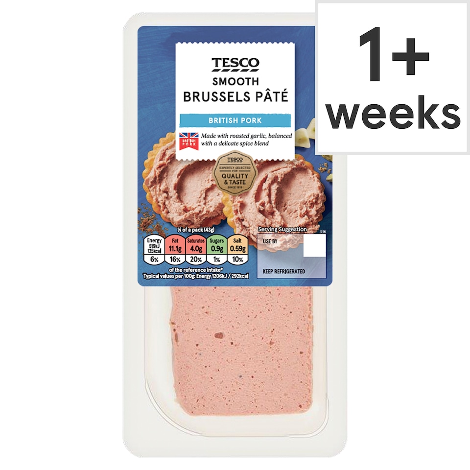 Tesco Smooth Brussels Pate 170g