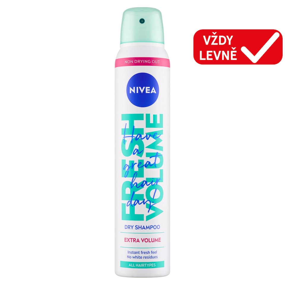 image 1 of Nivea Fresh & Extra Volume Dry Shampoo for All Hair Types 200ml