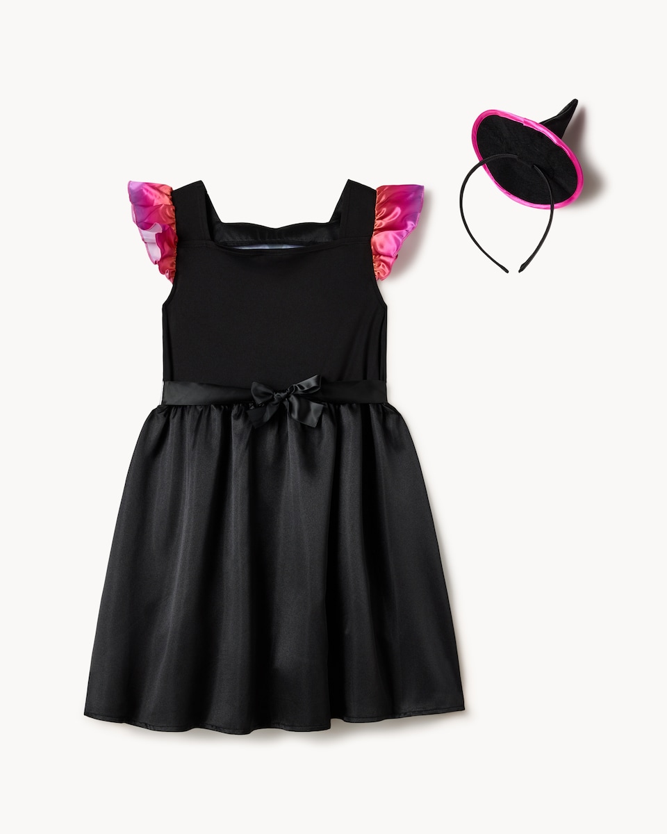 image 1 of F&F Girls Witch Fancy Dress Costume in Pink