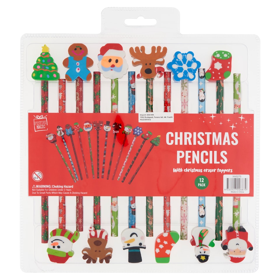Festive Magic Christmas Pencils 12 pcs