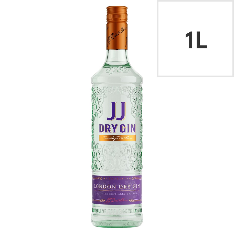 JJ  London Dry Gin 37.5% 1L