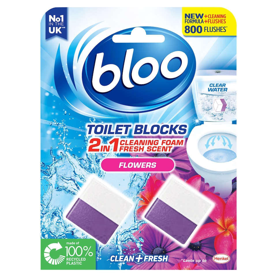 image 1 of Bloo In-Cistern Toilet Blocks Flowers 2 x 50g (100g)