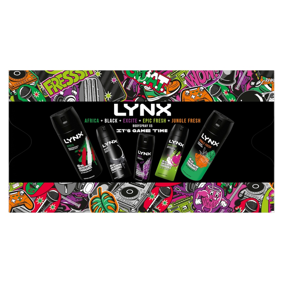 image 1 of Lynx Its Game Time Bodyspray Collection 5 x 150ml