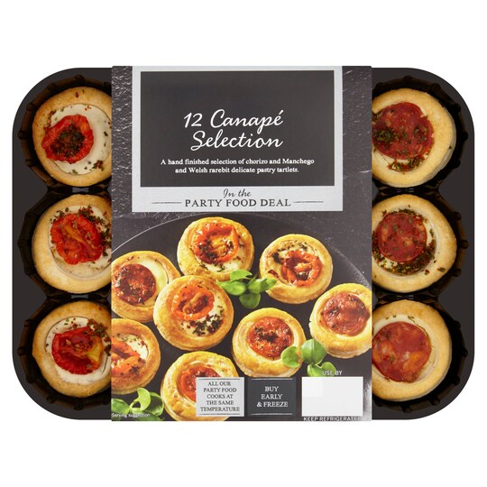 Tesco Finest 12 Canapes Selection 140G Tesco Groceries