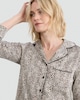 image 2 of F&F CoolEase™ Satin Leopard Print Revere Pyjamas in Multi Brown