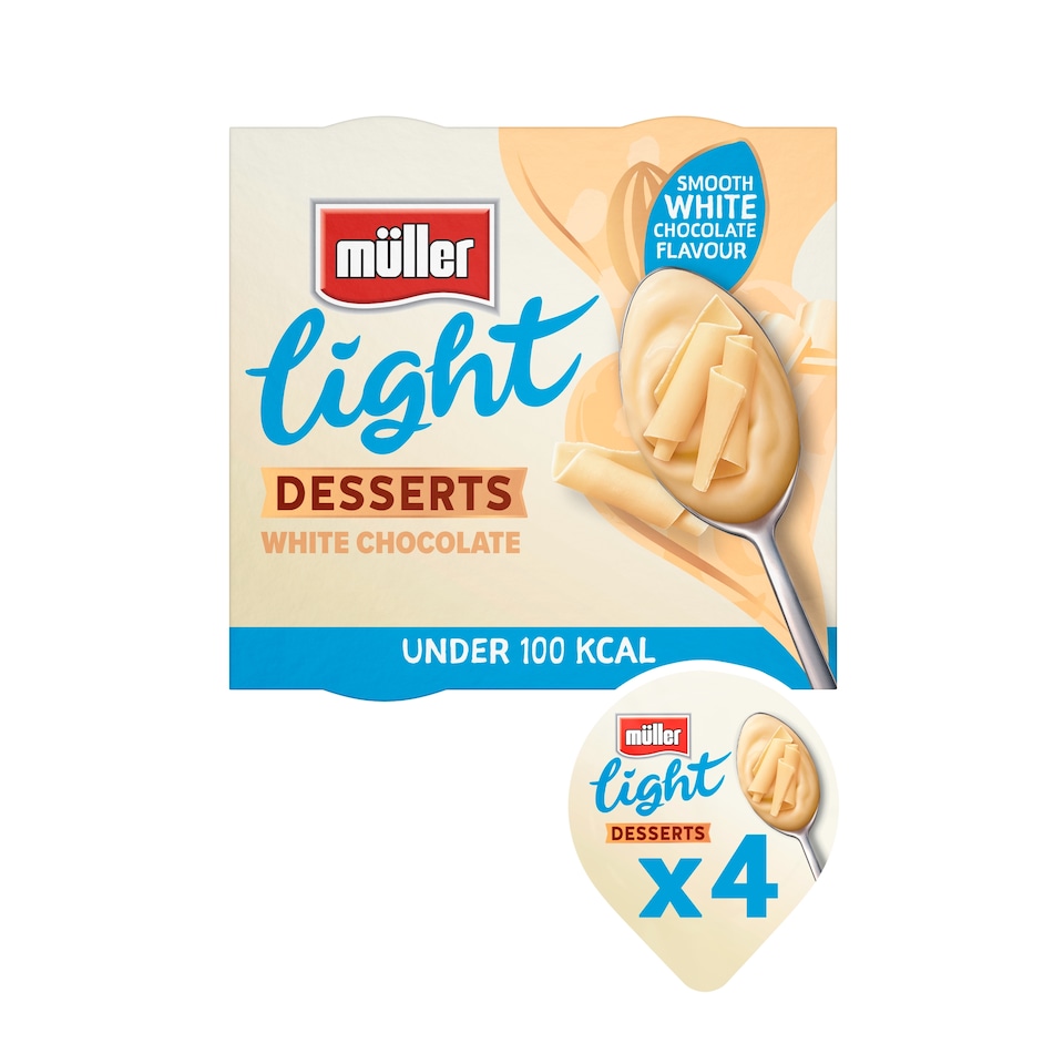 image 1 of Muller Light Choc Pot White Chocolate Desserts 4 x 80g