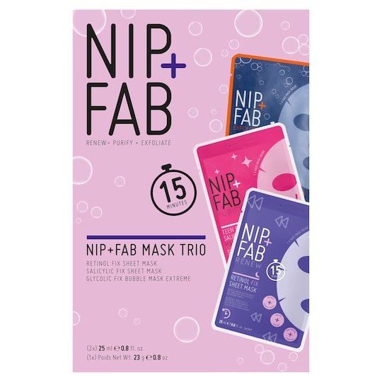 Nip & Fab Face Mask Trio Tesco Groceries
